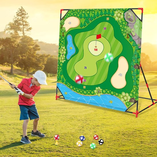 Golfspel Mat - Oefenmat Golf - Coördinatie Training - Samenwerkend Spel - 138 x 136 cm - Groen — afbeelding 3