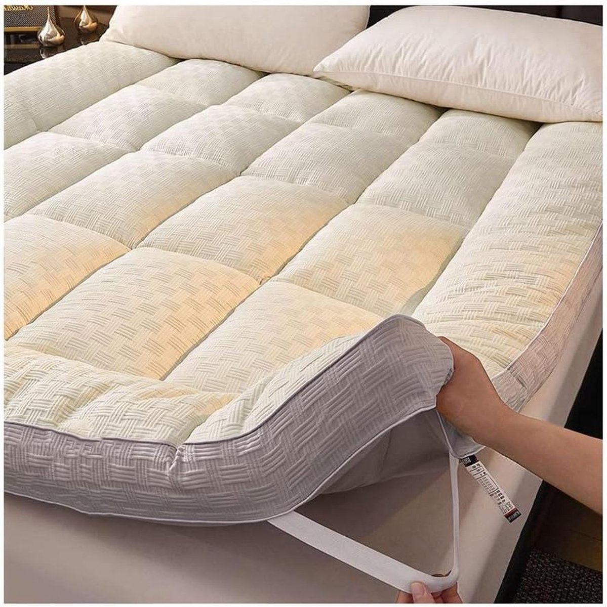 Japanse Futonmatras - Opvouwbaar Vloerbed - Comfortabel Slapen - Dikke Oprolbare Vulling - 90 x 200 cm - Grijs