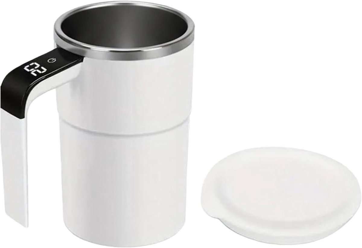 Zelfmengende Beker - Elektrische Mok - Dranken Mengen - Automatisch Roeren - 380 ml - Wit