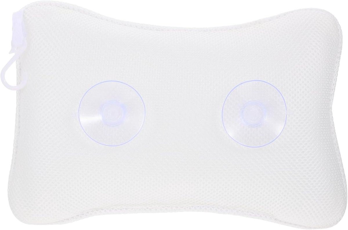 Badkuip Hoofdsteun - Spa Kussen - Ontspannen Baden - 3D Luchtgaas - 155 Gram - Wit