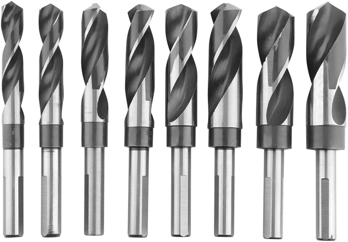 Dailygoods - Metaalborenset - HSS-borenset - Professioneel en duurzaam - 8-delige set - Geschikt voor staal en aluminium - Ø 14-25 mm