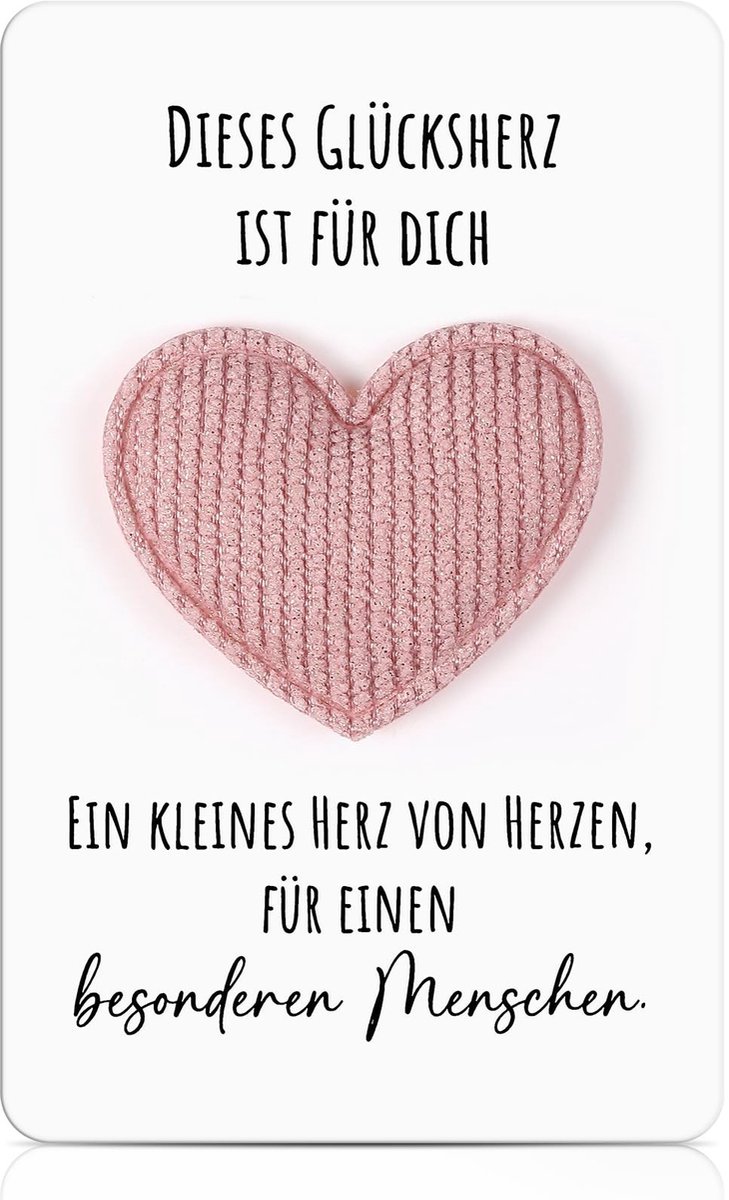 Dailygoods - Geluksbrengset met Hart Hanger en Kaart voor Bijzondere Mensen