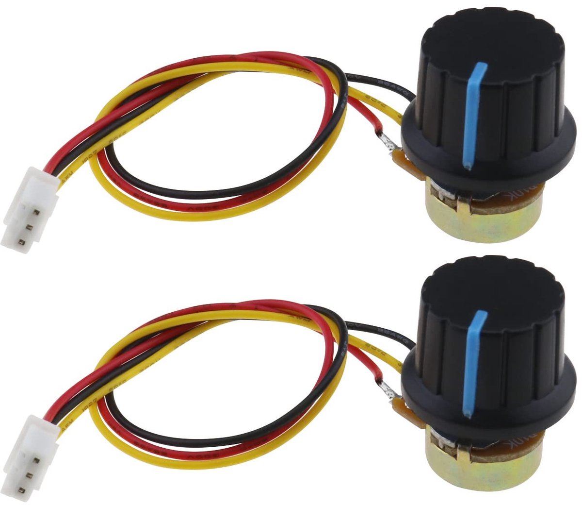 Dailygoods - Dailygoody - 2 Sets B10K Lineaire Taper Rotary Potentiometer - Enkele Draai - Variabele Weerstand - 10 K Ohm - Geschikt voor Elektronica - XH2.54-3 Pi...