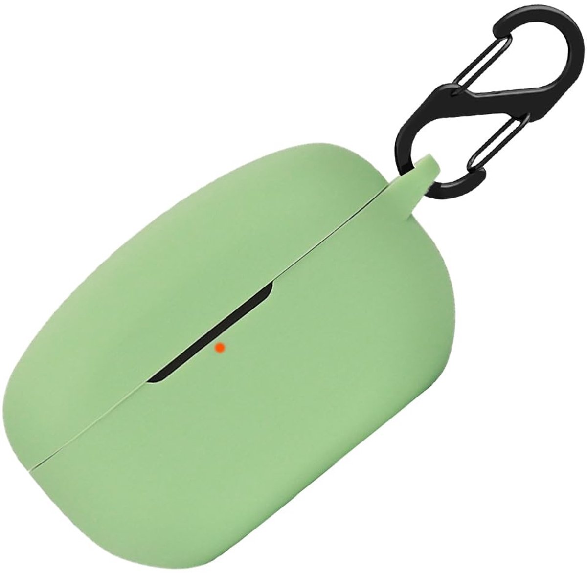 Dailygoods - Siliconen Beschermhoes voor Draadloze Oordopjes met Sleutelhanger (Groen)