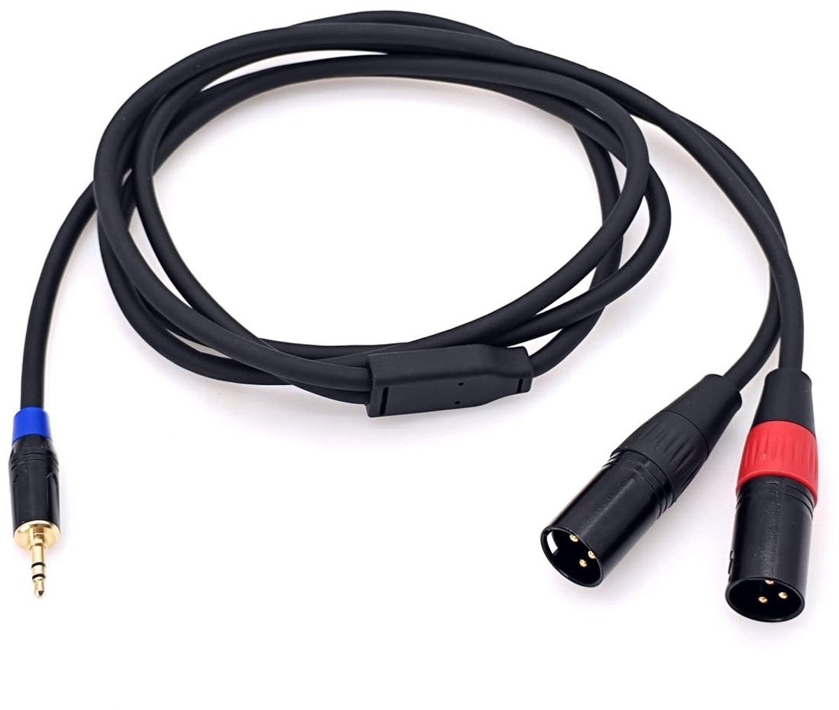 Dailygoods - 1,8m Audiokabel van 3,5mm naar Dubbele XLR