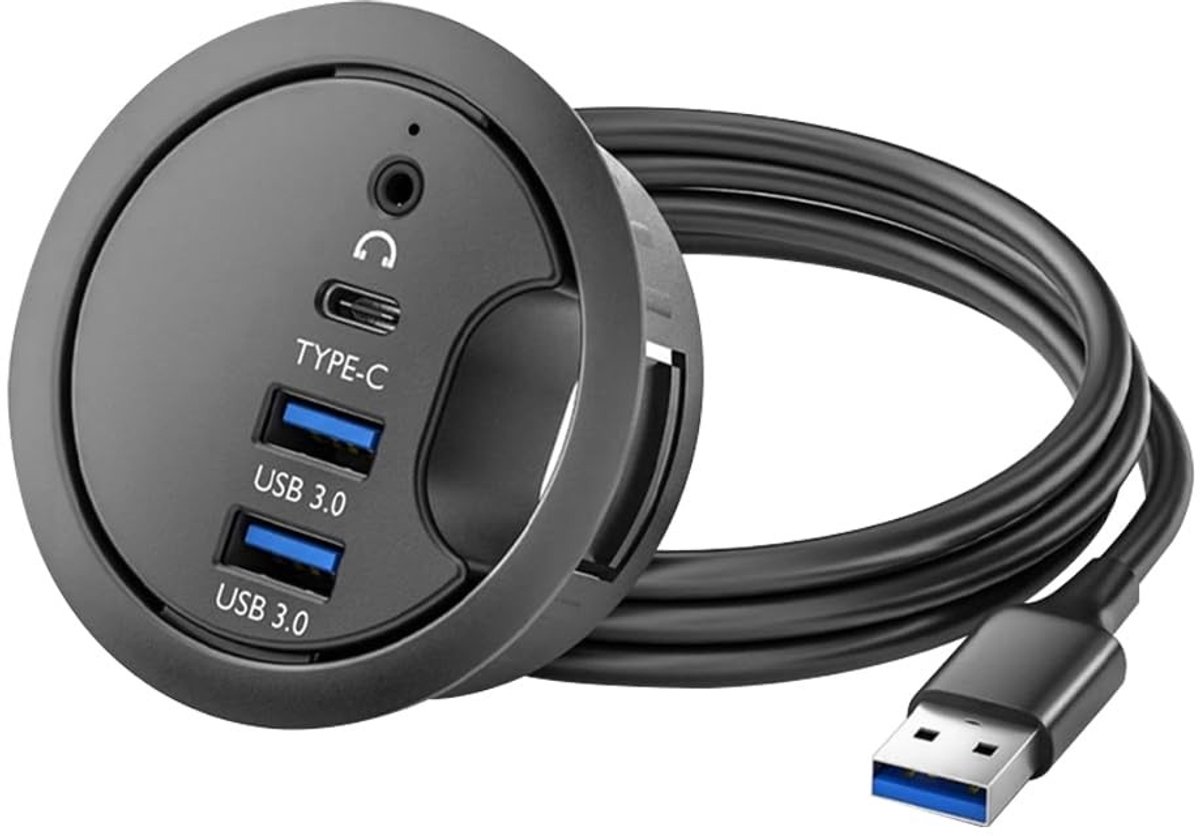 Dailygoods - USB 3.0 Hub met Geluidskaart en 2 Poorten