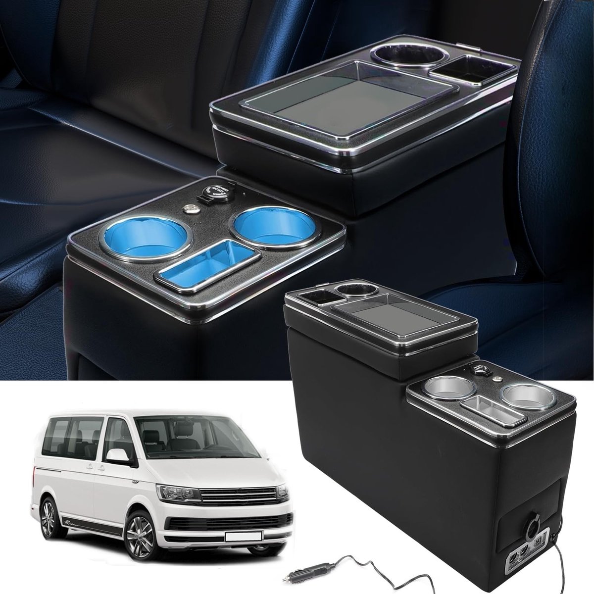 Dailygoods - Middenconsole voor Auto's met Bekerhouder en USB-poort