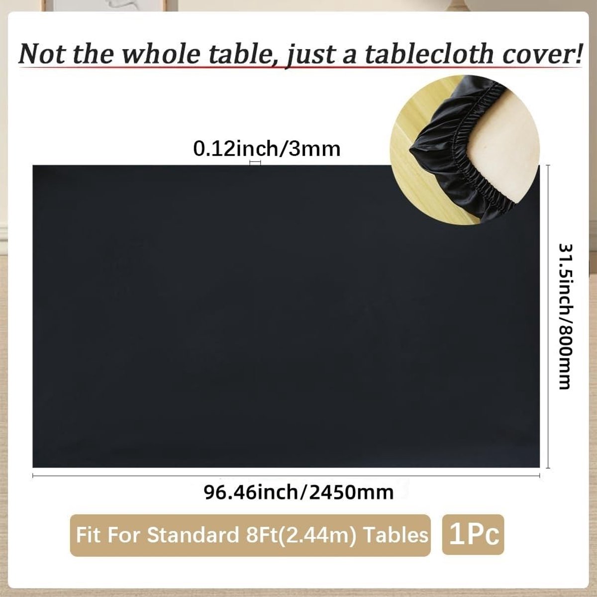 Dailygoods - Rechthoekig Tafelkleed 245 x 80 cm voor Binnen en Buiten