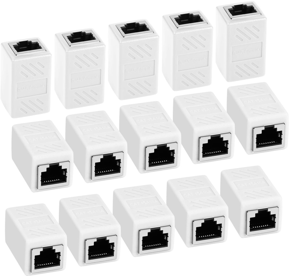 Dailygoods - RJ45 Koppeling Set van 15 Stuks voor Ethernet Aansluitingen