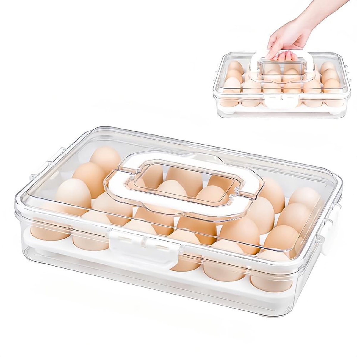 Dailygoods - PET Luchtdichte Serveerschaal met Deksel voor Snacks en Fruit