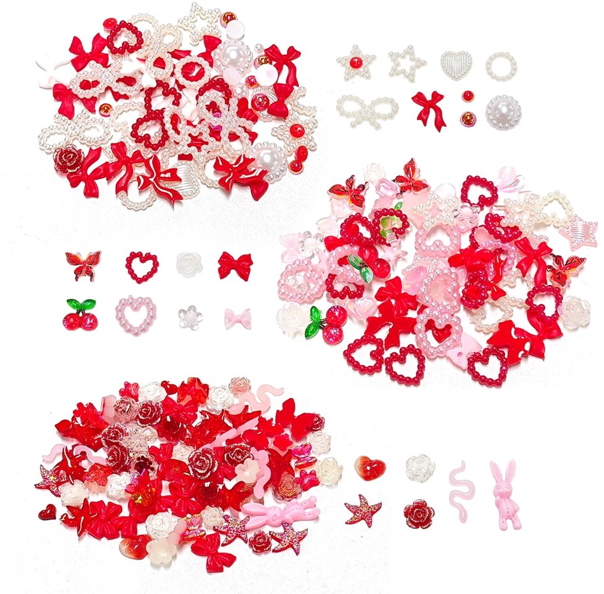 Dailygoods - Set van 3 Creatieve Handgemaakte Sieraden voor Nail Art