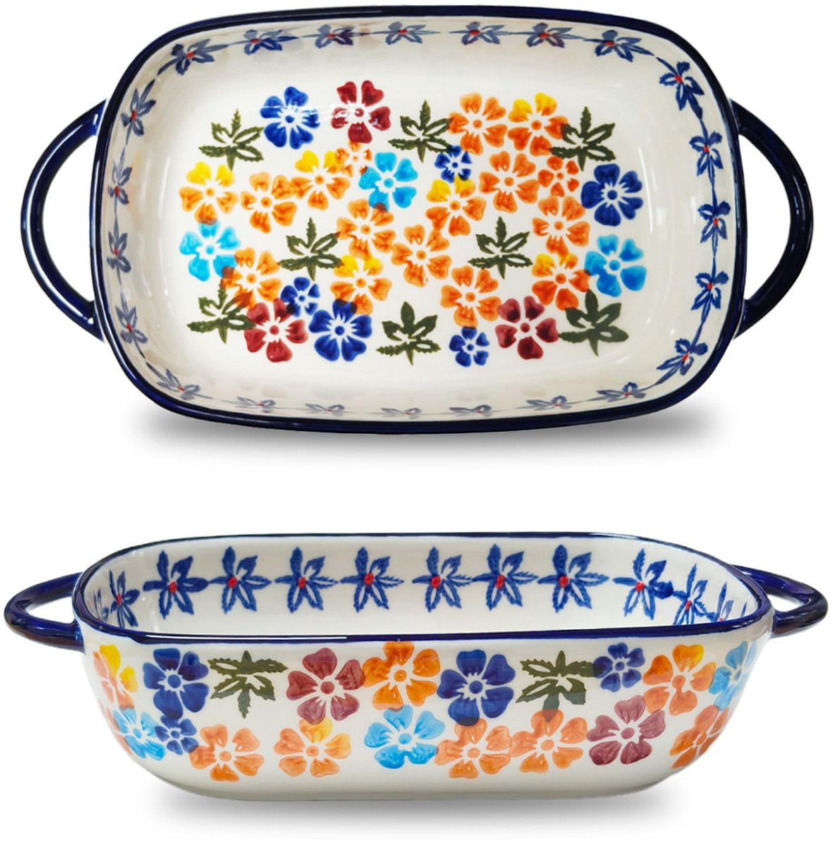 Dailygoods - Handgeschilderde Keramische Ovenschotel met Greep