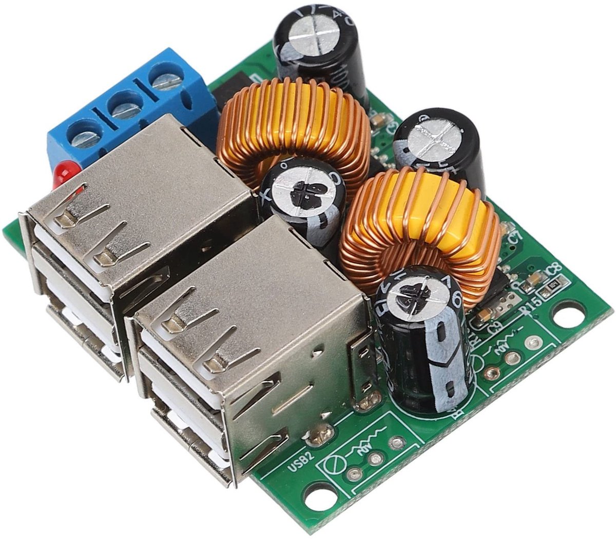 Dailygoods - USB Voedingsconverter van DC naar 5V met 4 Poorten