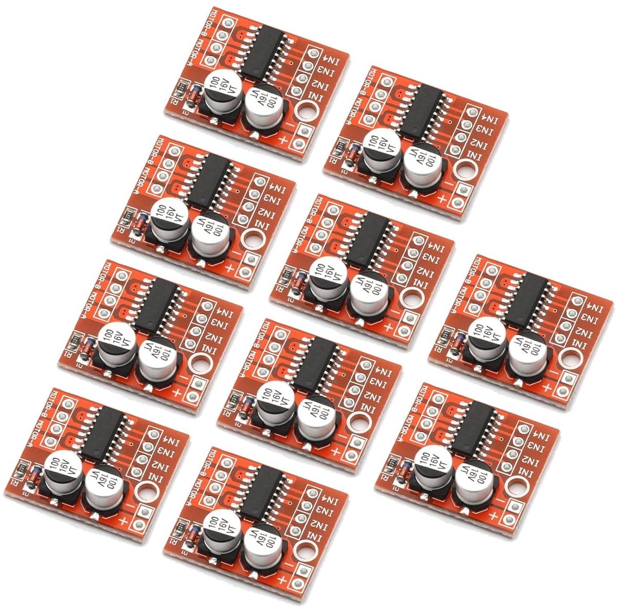 Dailygoods - 2-Weg DC Motor Aandrijfbordmodule Mini L298N met PWM Controle