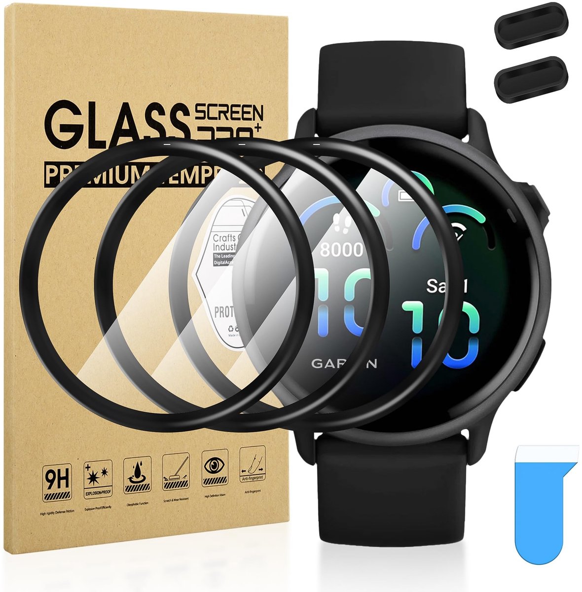 Dailygoods - Krasbestendige Beschermfolie voor Garmin Vivoactive 6, 3 Stuks
