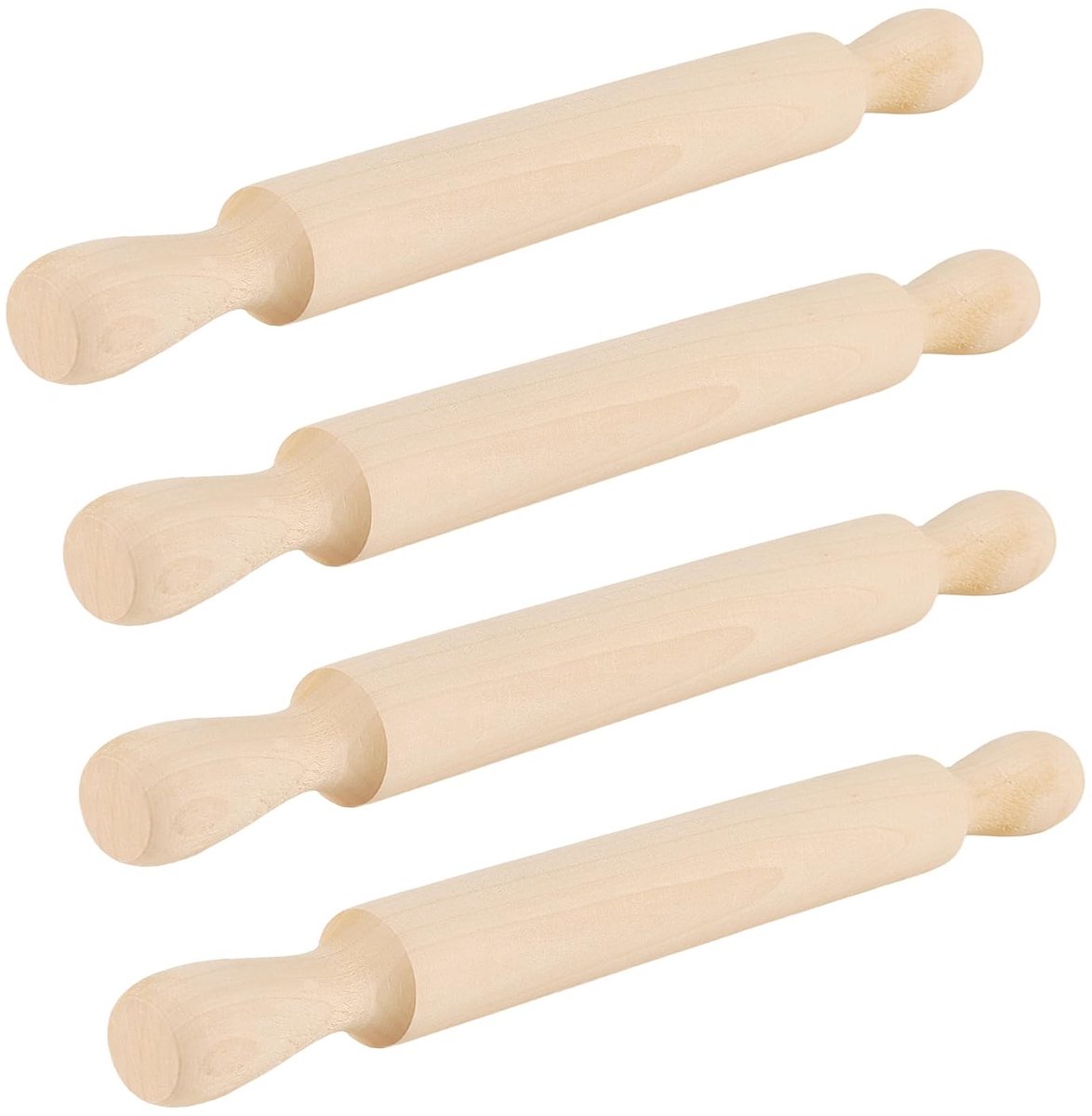 Dailygoods - Set van 4 Houten Deegrollers van 40 cm voor Bakken