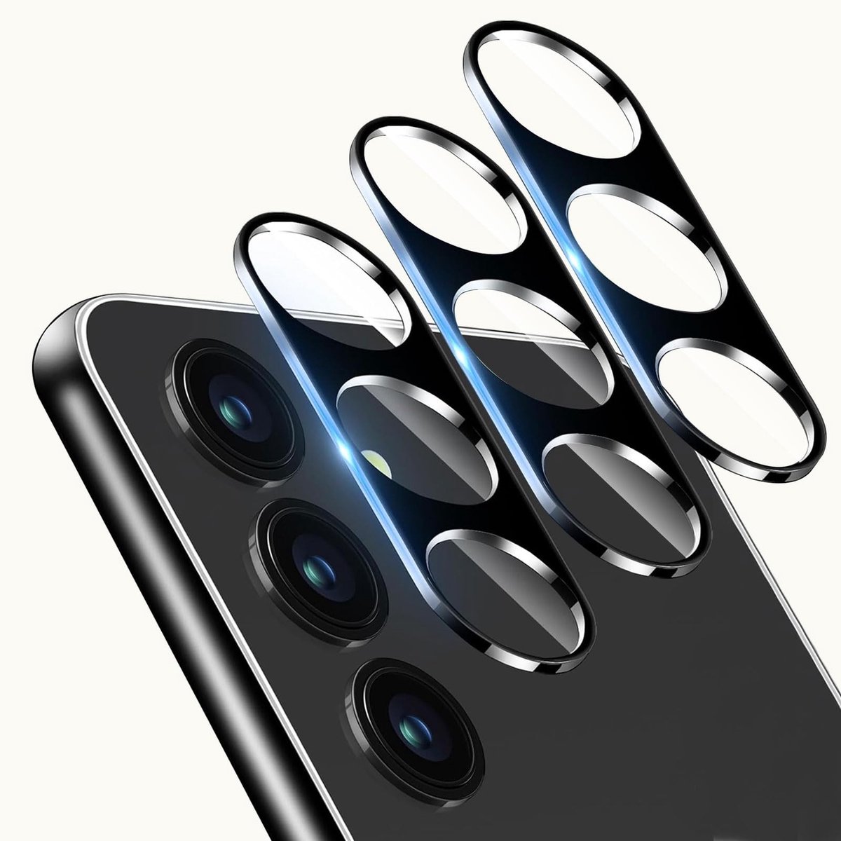 Dailygoods - 9H Hardheid Camerabescherming voor Samsung Galaxy S25 Plus, 3 Stuks