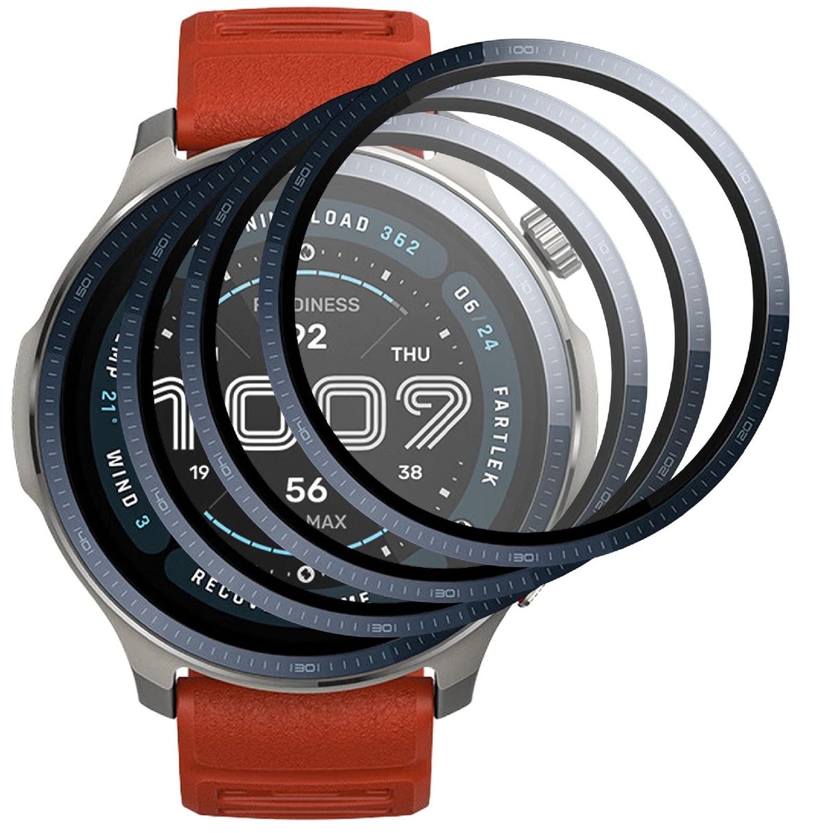 Dailygoods - 3-Pack Schermbeschermer voor Amazfit Balance 2, Volledige Dekking