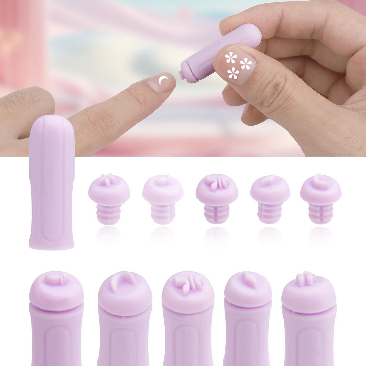 Dailygoods - Nagelkunst Stempelpenset met 5 Patroon Stempelkoppen