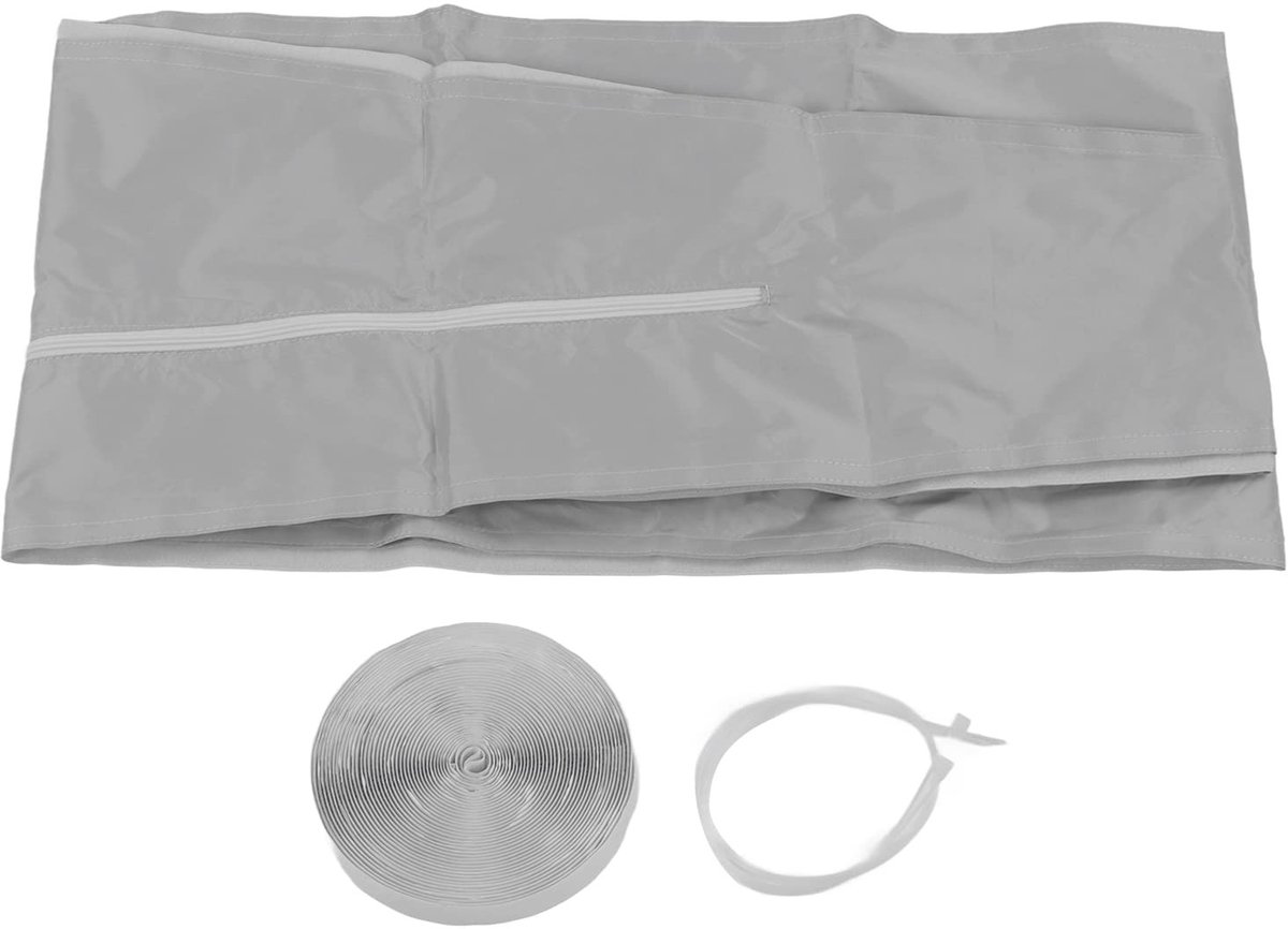 Dailygoods - Draagbare Airconditioner Raam Afdichtdoek Kit, Zilvergrijs