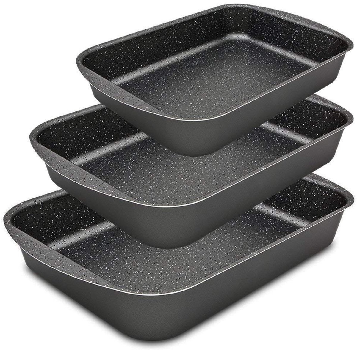 Dailygoods - 3-Delige Set Ovenschalen met Anti-Aanbaklaag