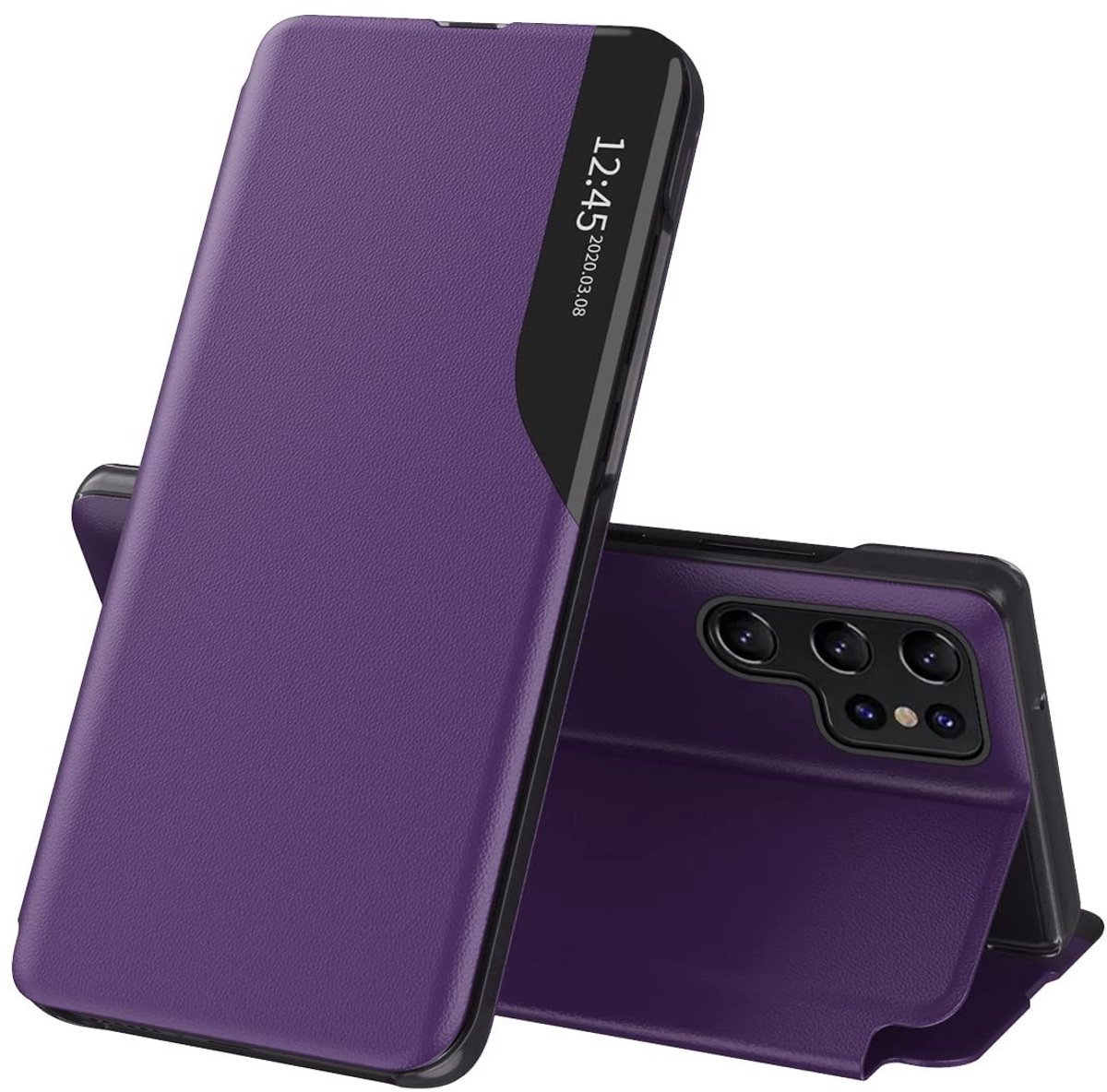 Dailygoods - Telefoonhoes voor Samsung Galaxy S26 Ultra met Smart View en Standaard