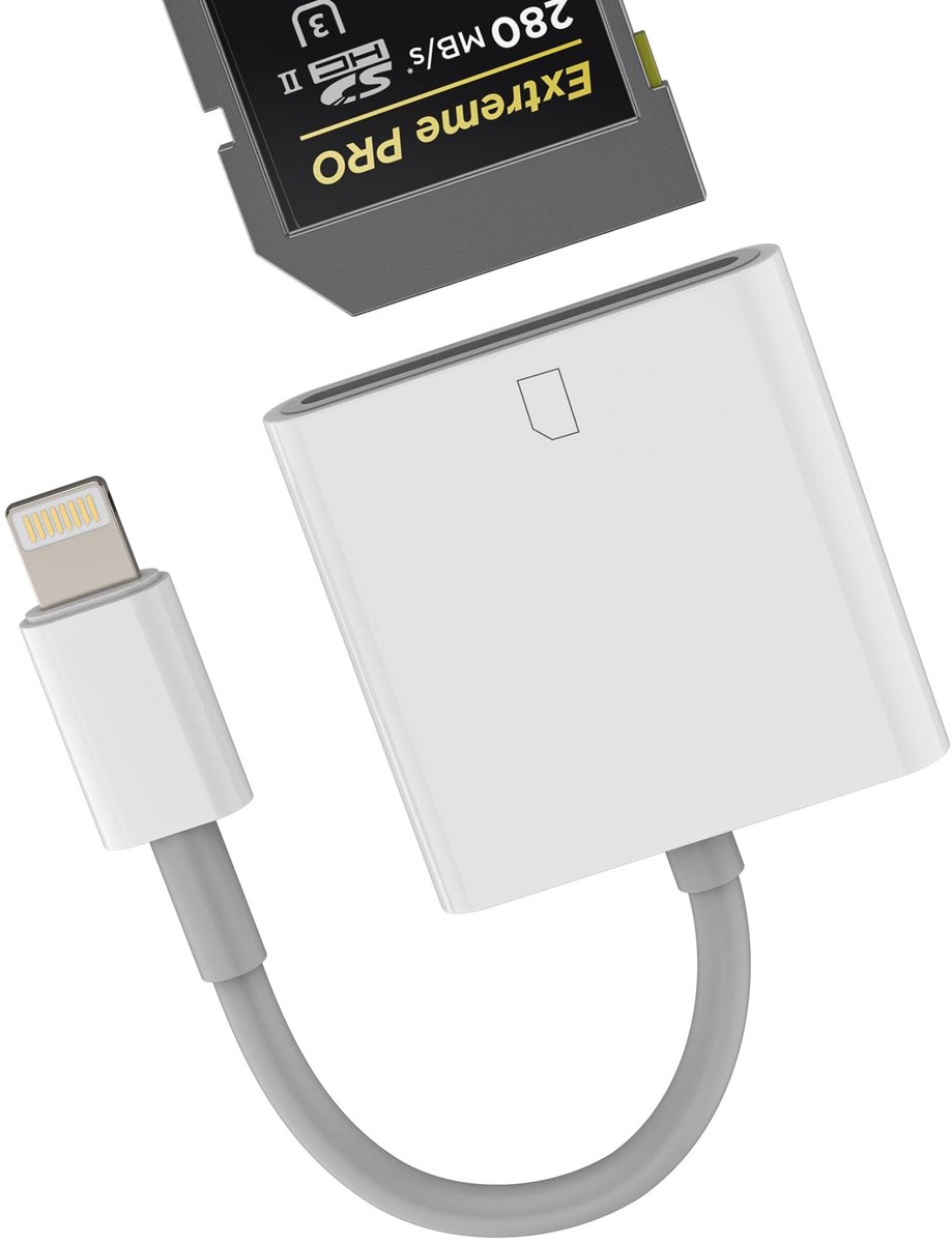 Dailygoods - Lightning SD-kaartlezer voor iPhone en iPad