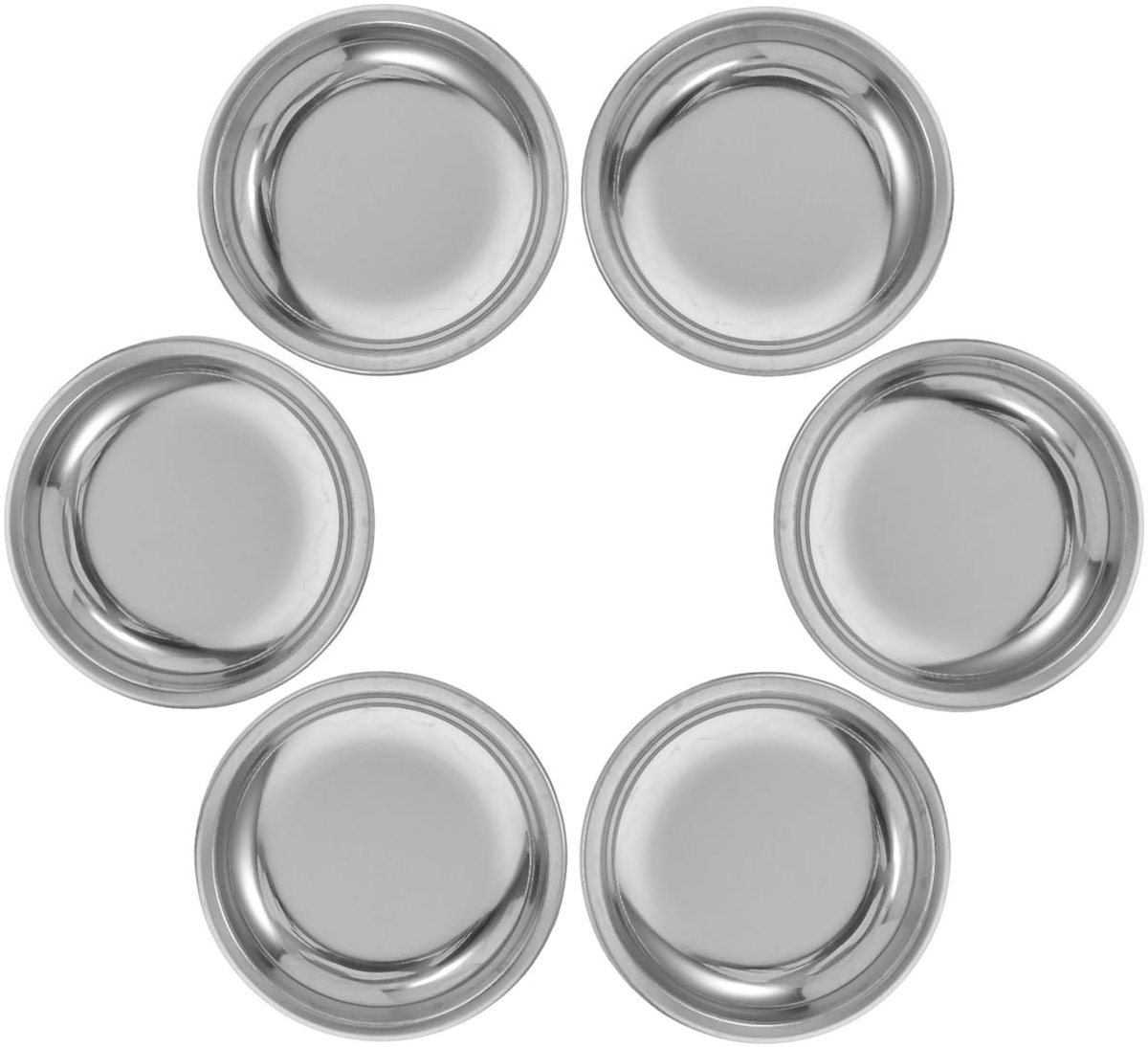 Dailygoods - 6-delige Roestvrij Stalen Theezakjesschotel met Zeef