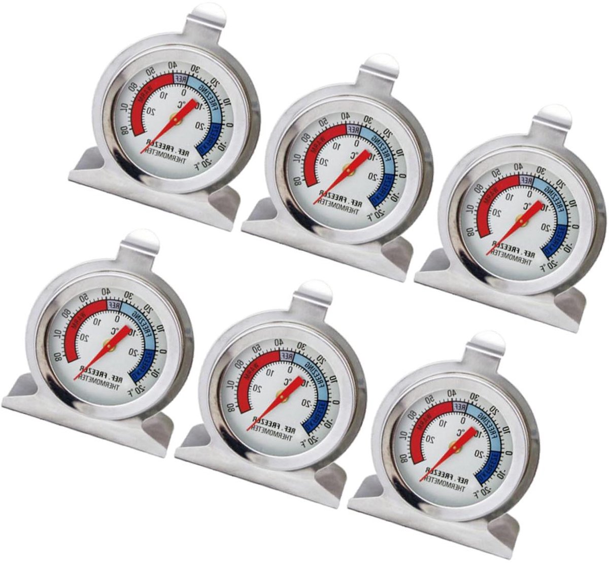Koelkast Thermometer - Vriezer Monitor - Temperatuur Bewaken - Real-time Meting - 7.5 x 6 x 3.5 cm - Zilver