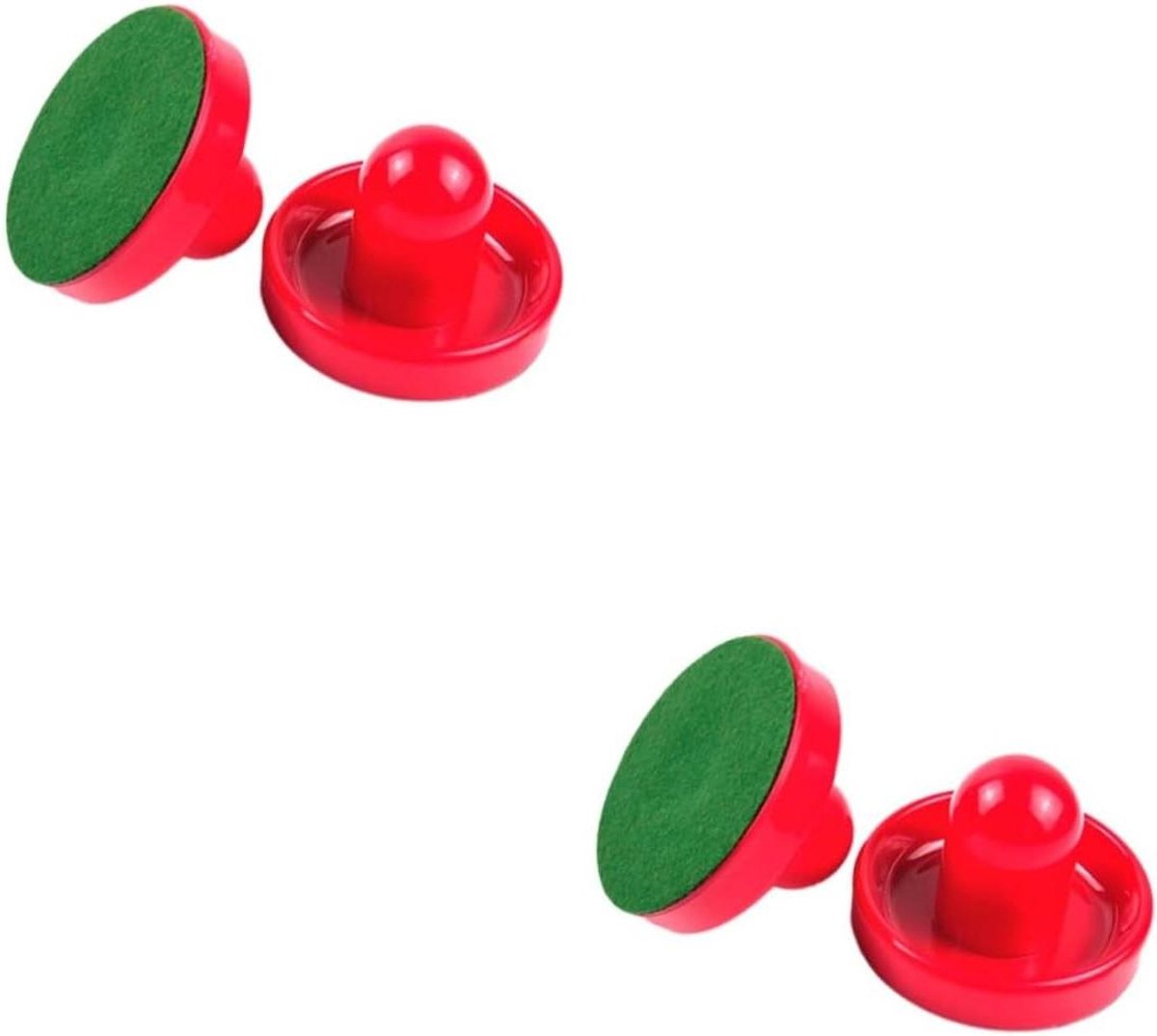 Airhockey Benodigdheden - Paddles en Pushers - Tafelspel Vervanging - Ergonomisch Ontwerp - 4 Stuks - Rood