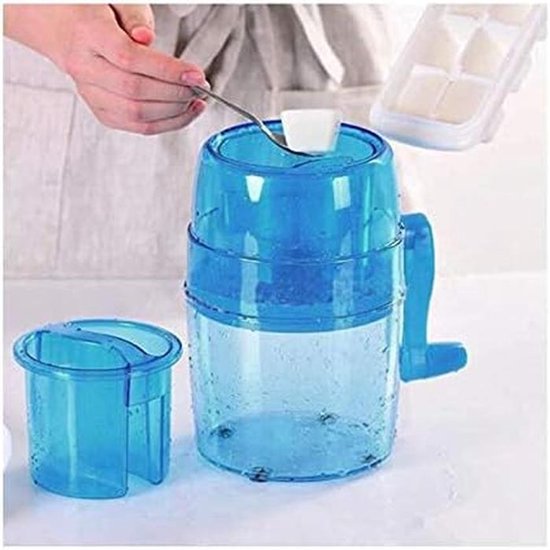 Ijsmaker Handmatig - Crusher Slush - Drankjes Maken - Draagbaar Ontwerp - 1.1 Liter - Blauw — afbeelding 4