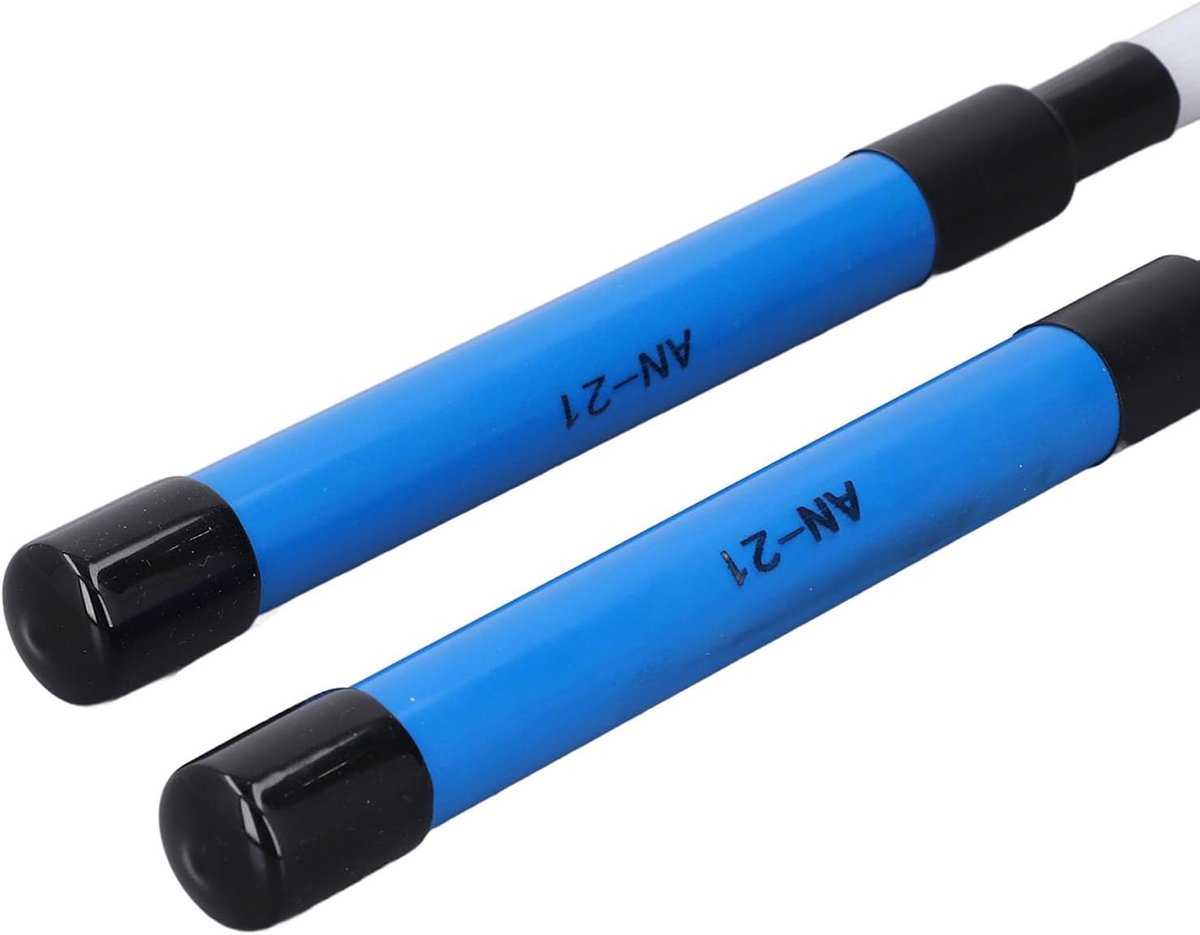 Drumborstels Set - Jazz Borstels - Muziek Maken - Antislip Handgreep - 2 Stuks - Blauw Wit