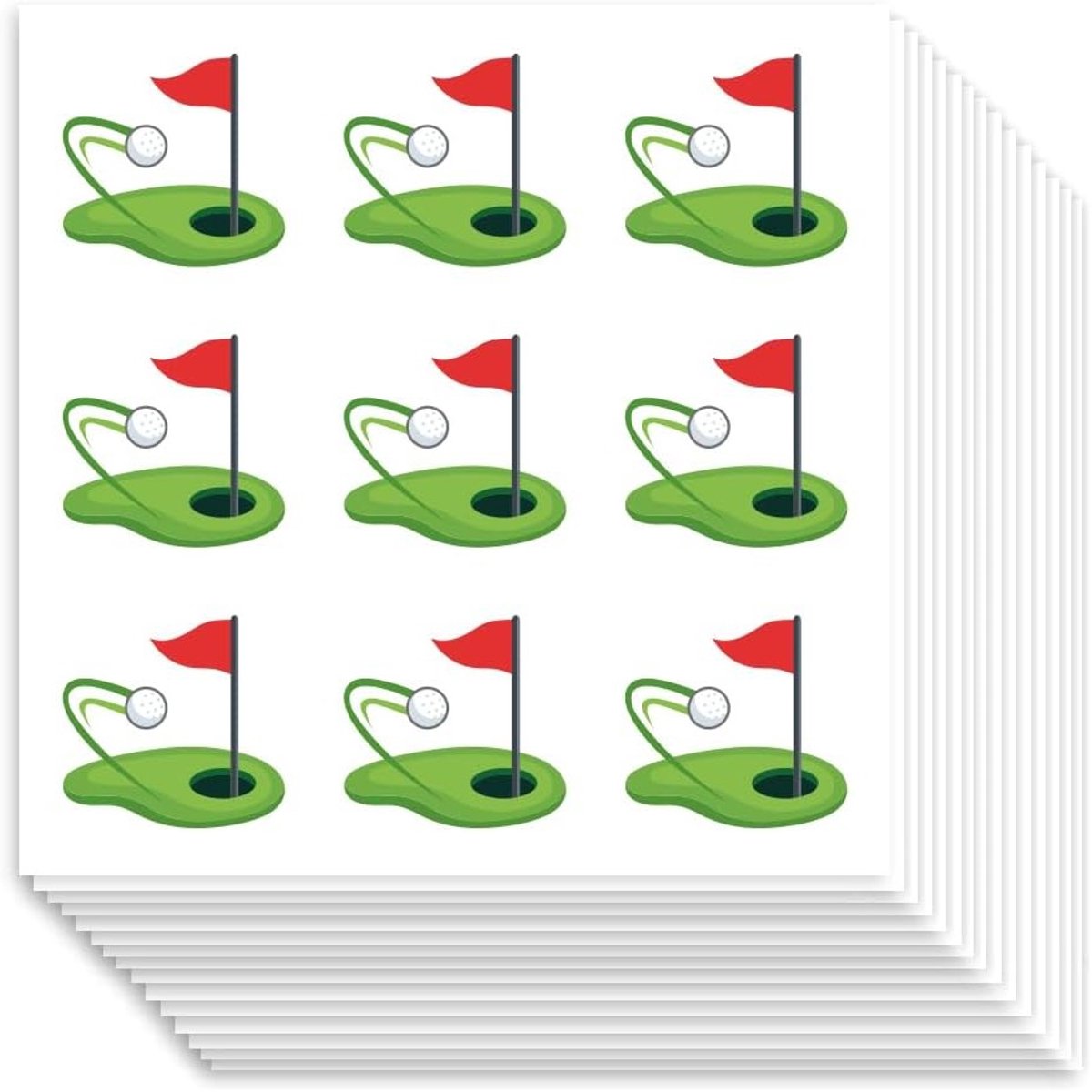 Zelfklevende kunststickers voor sport en golf, 180 stuks, waterdicht, decoratief, ideaal voor tassen, handschoenen en notitieboekjes