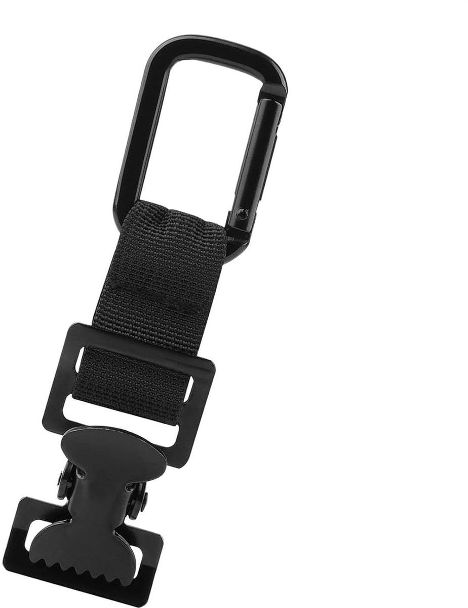 Handschoenclips - Werkclips - Spullen Bevestigen - Gekarteld Antislip - 123 cm - Zwart