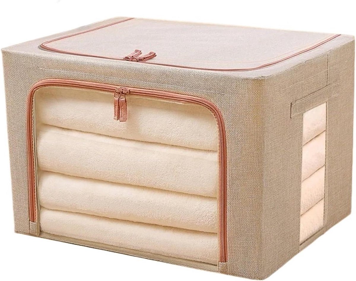 Opvouwbare Opbergbox - Kleding Organizer - Ruimte Besparen - Grote Capaciteit - 24L - Kaki