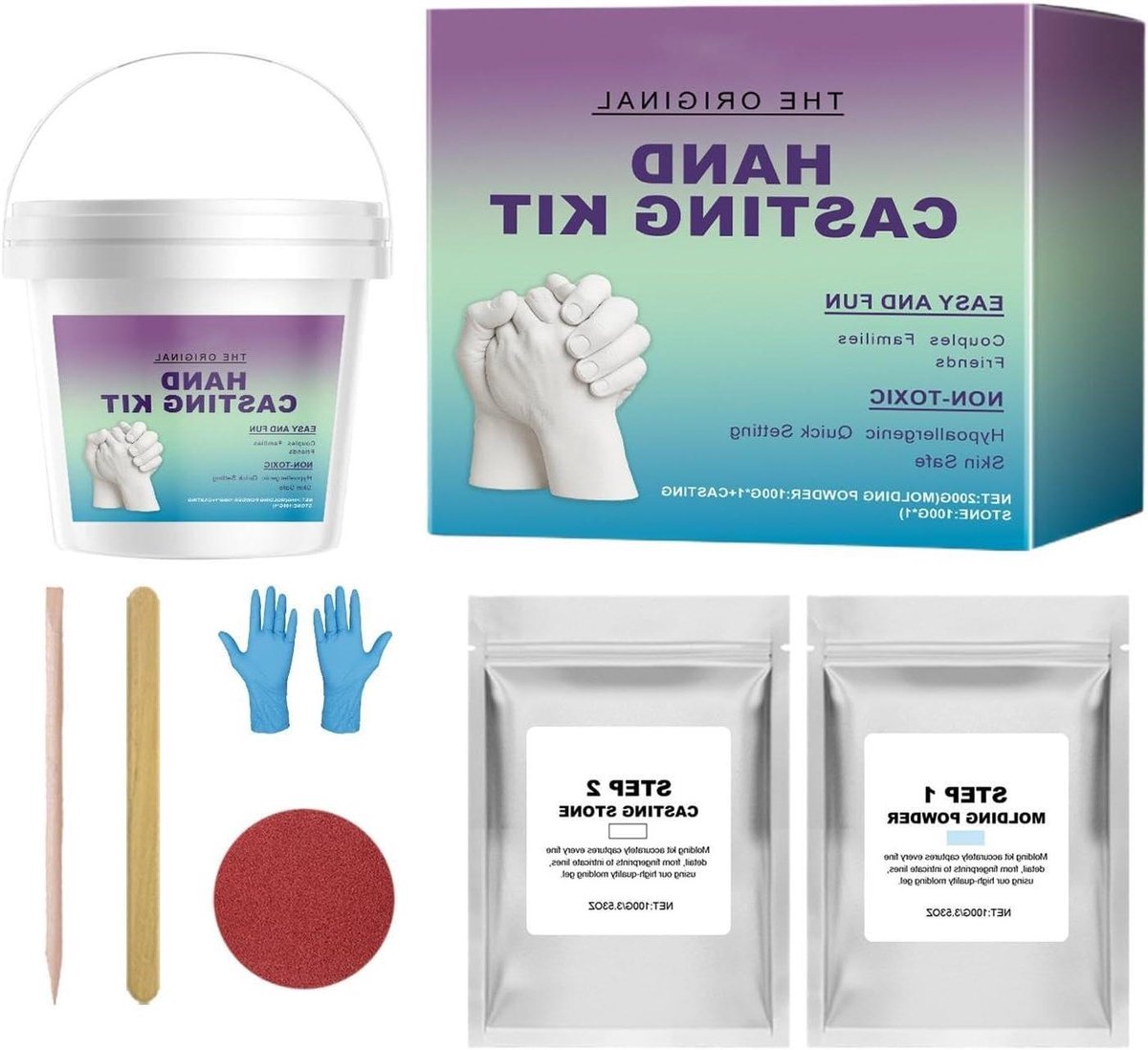 Handgietset - Knutselset Koppels - Aandenken Maken - Huidveilig Materiaal - 227 gram - Meerkleurig