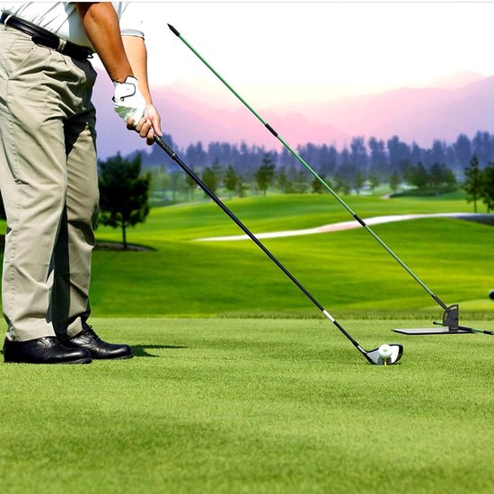 Golf-swingende trainingshulp, draagbare, verstelbare training, golfswingpad-trainer-stick-houder, geschikt voor binnen en buiten, de drive-range, mannen, vrouwen, beginners en van GOLF — afbeelding 2