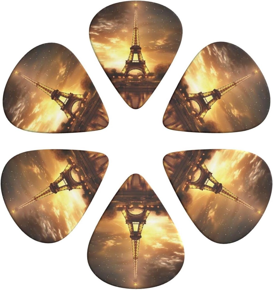 Gitaar Plectrums - Muziek Accessoires - Muziek Maken - Drie Dikte Opties - 6 Stuks Pack - Wit