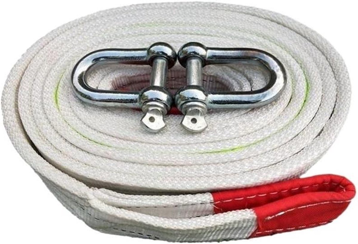 Sleepkabel Auto - Touw met Haken - Voertuigen Verplaatsen - Zware Kwaliteit - 50 g - Zwart