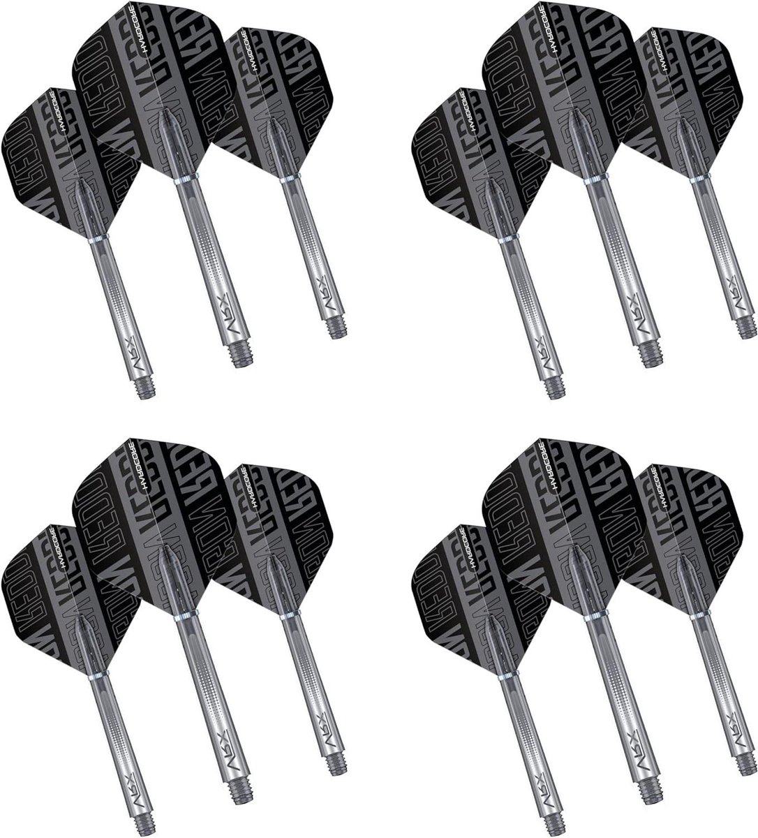 Dart Flights Stammen - Dart Accessoires - Darts Spelen - Print Ontwerp Mix - 4 Sets - Multicolor