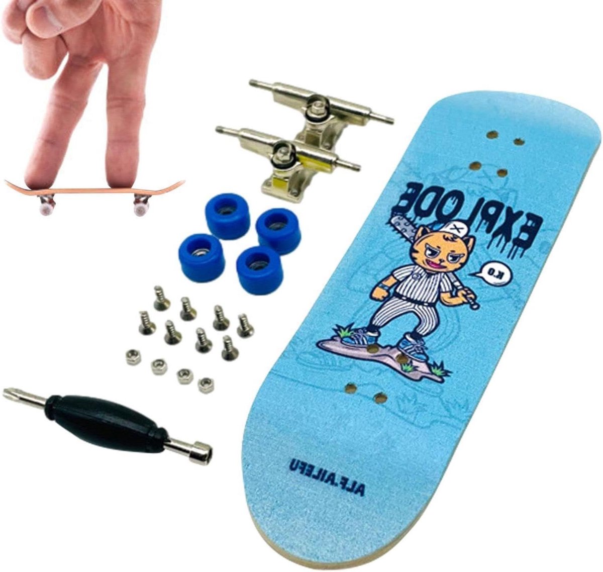 Mini-vingerskateboard esdoornhout professioneel vingerboard premium houten met hoge veerkracht met reserveonderdelen soepel werkend technologieplatform voor training