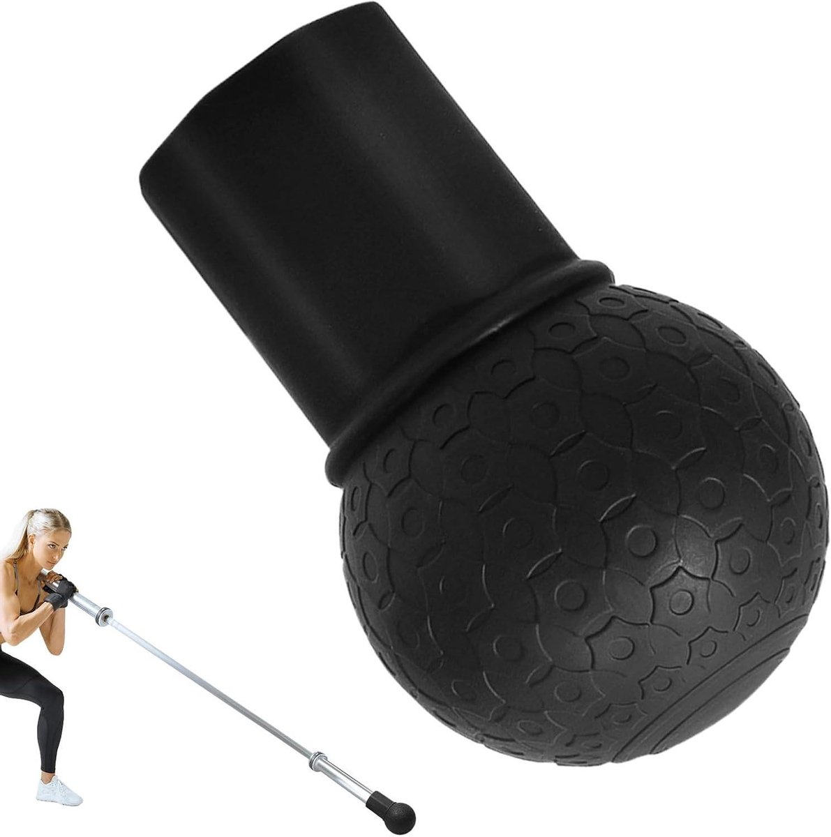 Landmine Attachment - Barbell Accessoire - Kracht Training - Duurzaam Rubber - 18 cm - Zwart