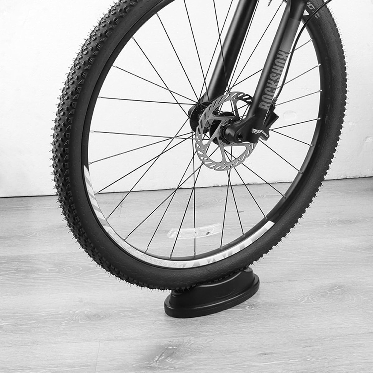 Voorwielhouder Fiets - Fietsstabilisator Trainer - Binnen Fietsen - Vloerbescherming - Universeel - Zwart