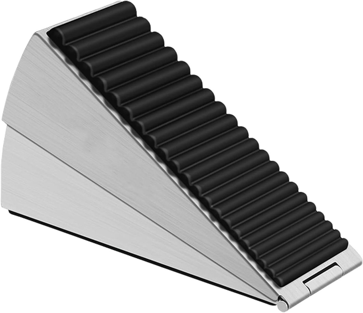 Sterke Rubber Deurstopper voor Binnengebruik - Zelfklevende Wandbeschermer en Deurondersteuning (1 Stuk, Zilver) - Ideaal voor Veiligheid en Stabiliteit