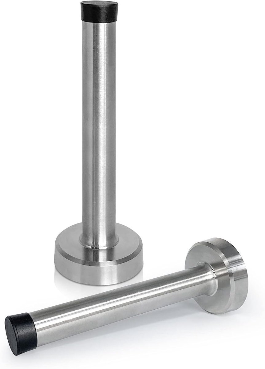 Set van 2 Deurstoppers 12,7 cm - Wandbescherming voor Deuren - RVS Deurstoppers tegen Dichtslaan en Schade