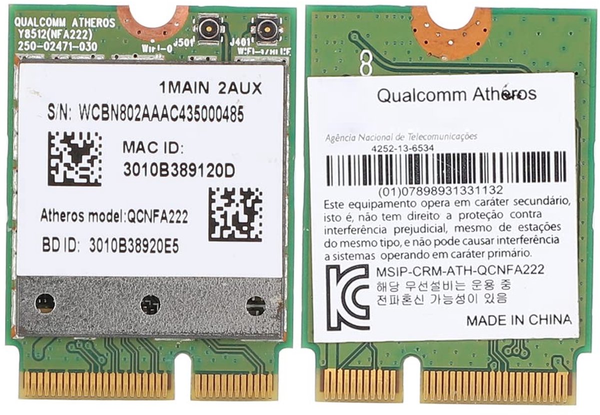 Cosensi - Dual Band WIFI-kaart met Bluetooth 4.0 voor Krachtige Verbinding