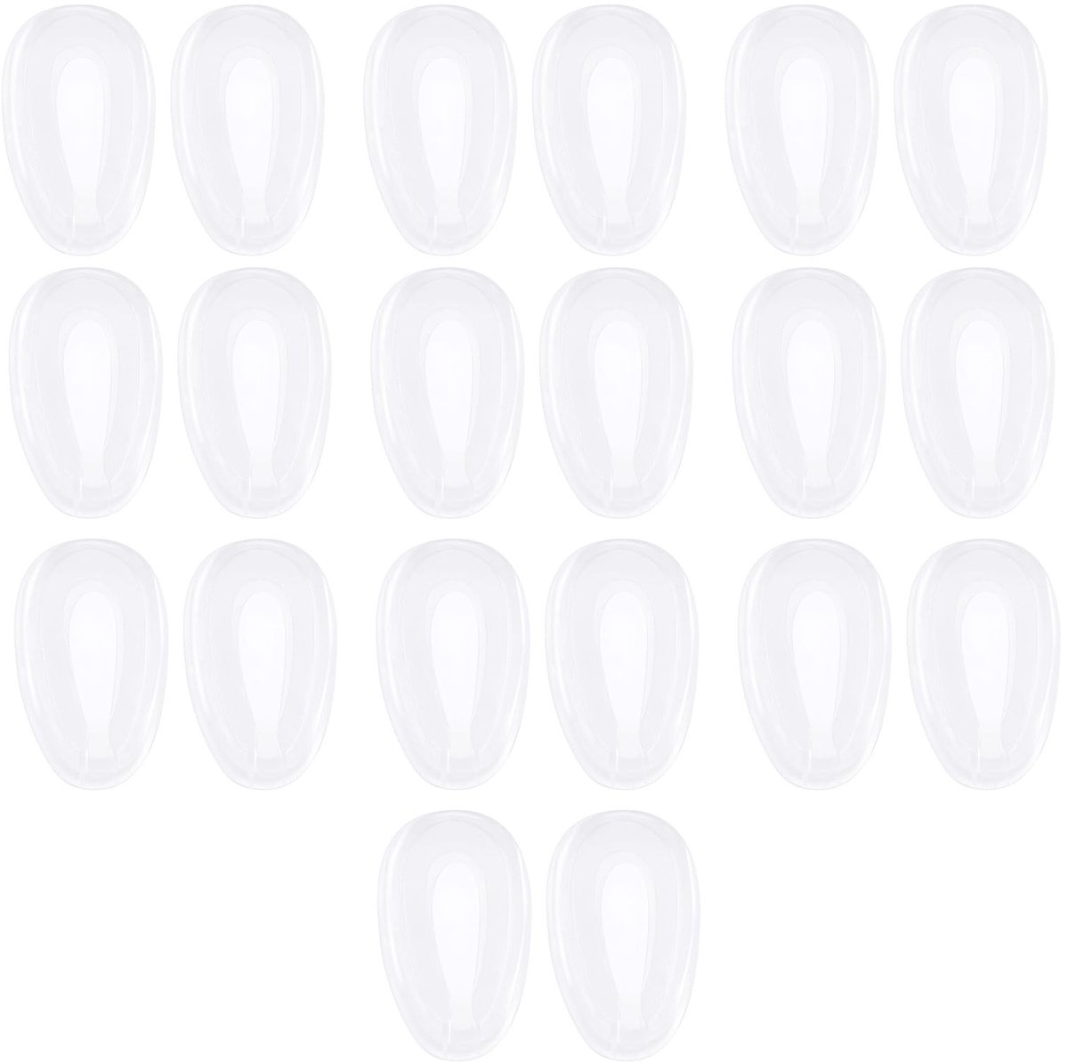 Cosensi - Dailygoods - 10 Paar Transparante Siliconen Neuspads voor Zonnebrillen