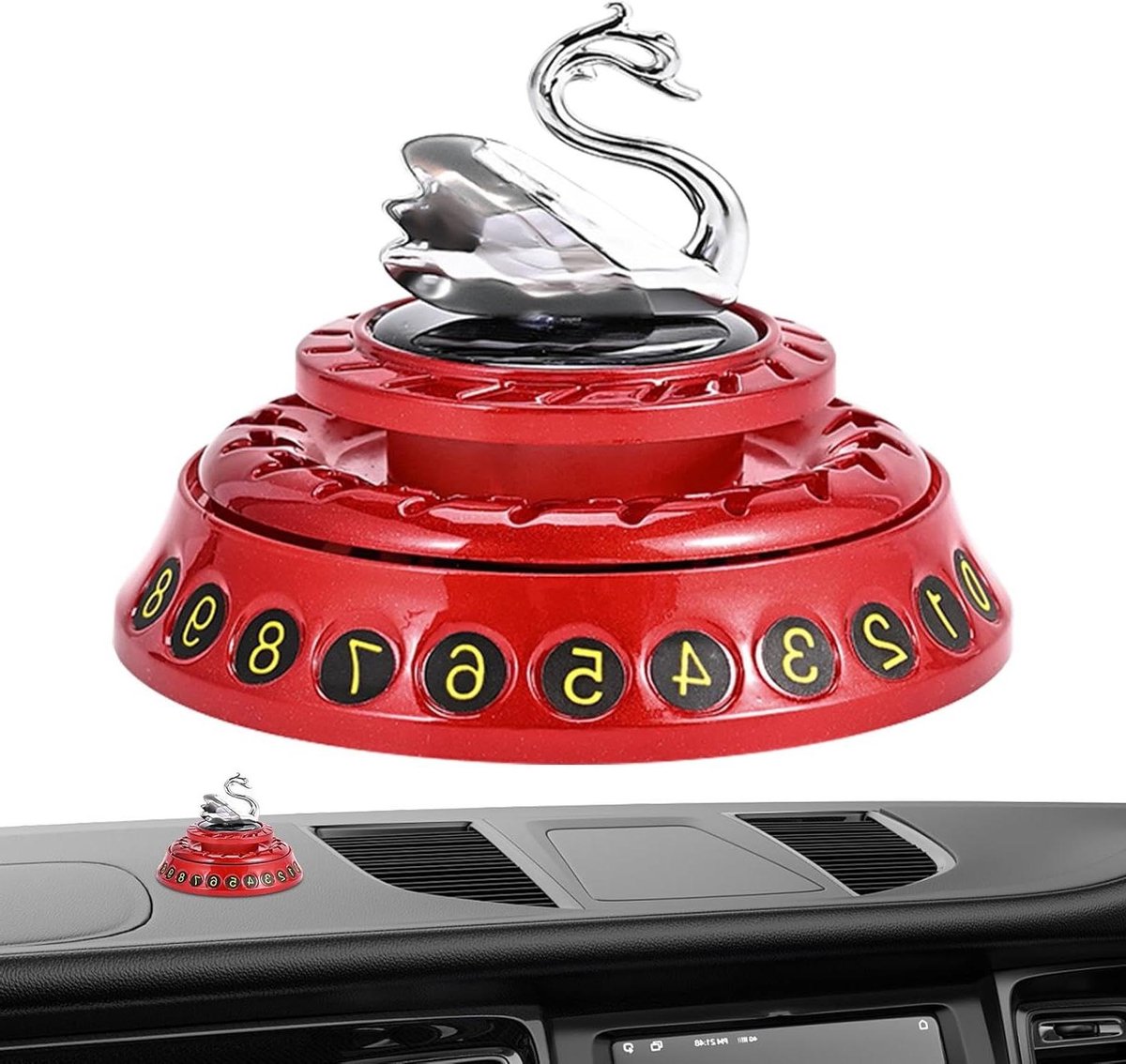 Auto Luchtverfrisser - Zonne-energie Reiniger - Frisse Lucht Auto - Tijdelijke Parkeerkaart - 8 x 6 cm - Wit