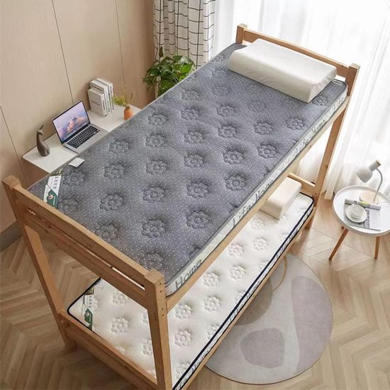 Japanse Tatami Mat - Opvouwbaar Slaapmatras - Vloer Slapen - 5-Laags Comfort - 100x200cm - Grijs — afbeelding 4