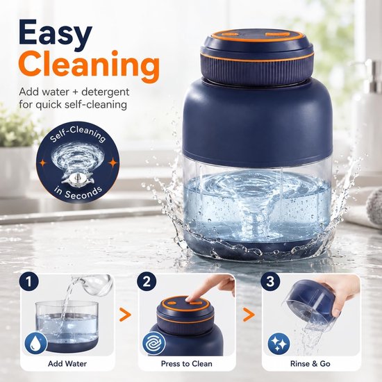 Blender To Go - 1300 ml - Mini Blender - Draadloze Blender - Smoothie maker - Fruitpers - Sapcentrifuge voor sport, reizen en lichte maaltijden - 20.5x9,5cm van Blender To Go — afbeelding 4